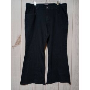 Sunrise 51 Jeans Ladies plus 23 Dark Wash Wide Leg Mid Rise